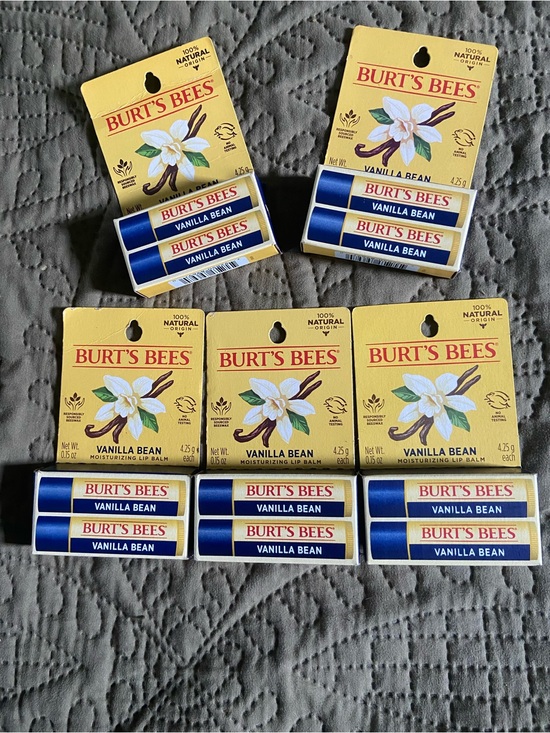 Burt's Bees Other - Burt's Bees Vanilla Bean Moisturizing Lip Balm 5 2 Packs = 10 Tubes